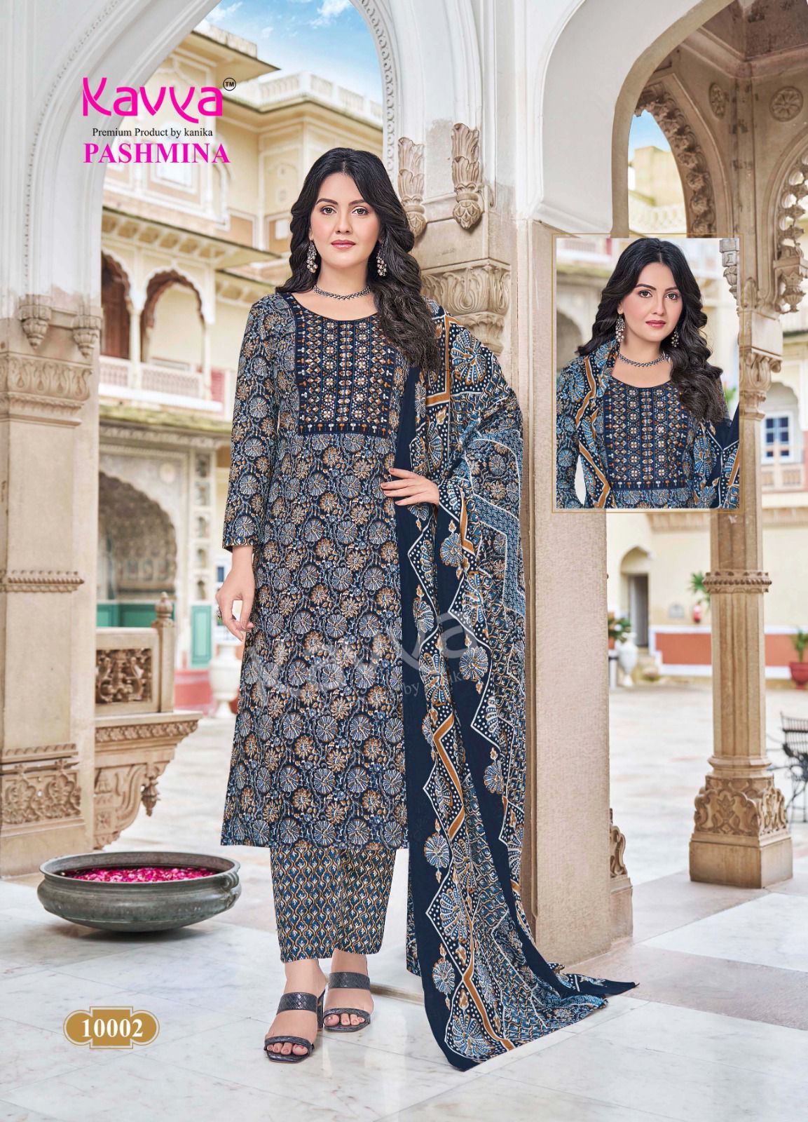 Pashmina Vol 10 By Kavya Cotton Kurti Pant With Dupatta Collection
